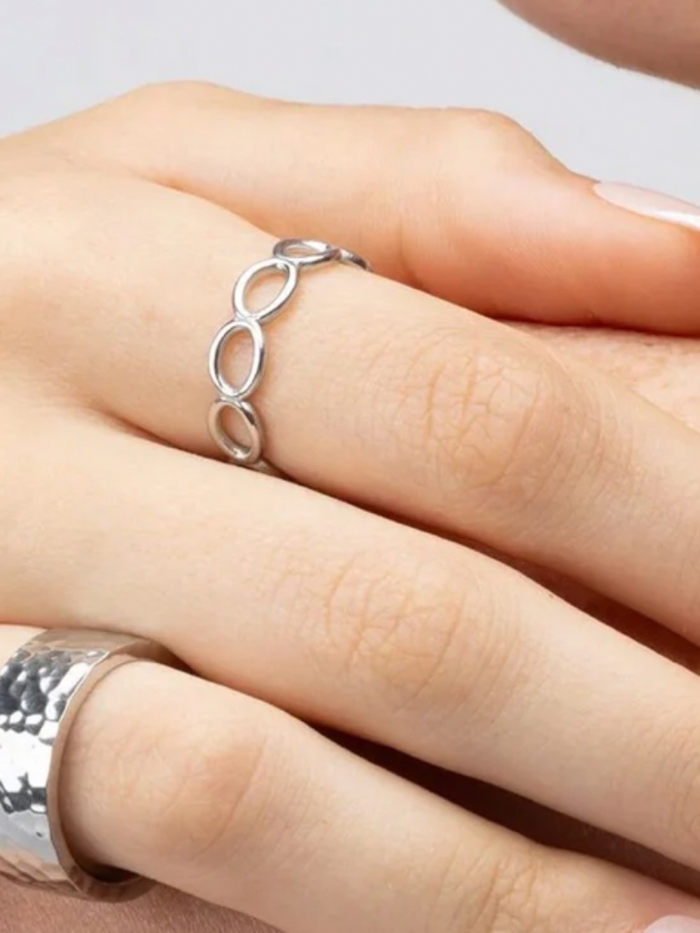 18k Gold PVD Stainless Steel Open Loop Adjustable Ring